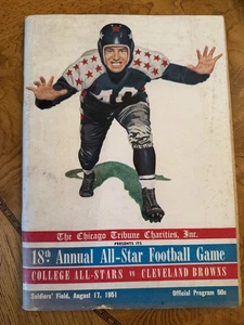 Vintage 1951 NCAA Football College All-Stars Cleveland Browns programma 17/09/1951 - Foto 1 di 1