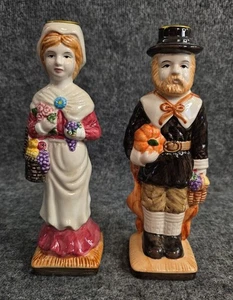 Pilger Erntedank Keramik Kerzenständer Halter Set Weltbasare Vintage - Bild 1 von 7