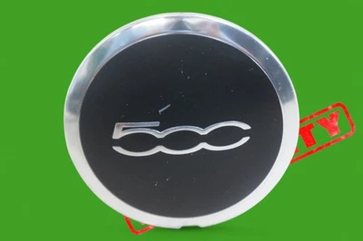 Fiat 500 500C 2012-2019 rueda negro/cromo tapacubos tapa central fabricante de equipos originales Foto 1 de 4