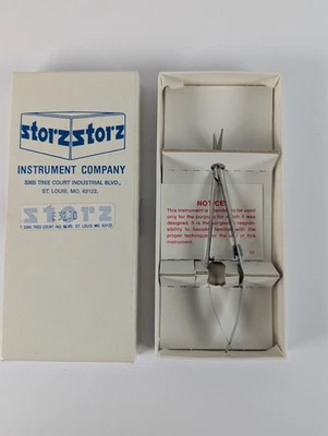 Vintage Karl Storz E3280 Corneal Transplant (Eye) Scissors, Curved Blades - Image 1 of 4