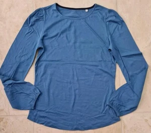 BODEN LADIES Cotton Jersey Top Puff Sleeve BLUE SIZE UK 8 BRAND NEW SAMPLE T26 - Picture 1 of 3