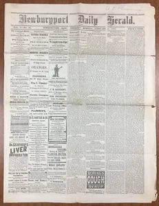 GIORNALE Newburyport Daily Herald 2 febbraio 1882 Plummer's Messina Arance - Foto 1 di 18