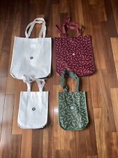 Lululemon Reusable Gift Bag Shopping Tote Lot Of 4 Red White 2 Small 2 Large