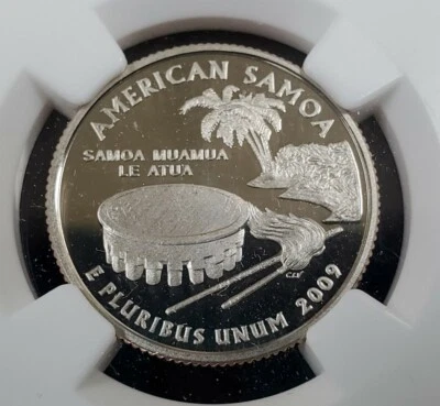 2009 S 25c American Samoa Proof Quarter-NGC PF 69 Ultra Cameo - Image 1 of 4