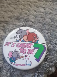 Tom and Jerry 7th Birthday Vintage Badge - Foto 1 di 3