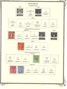 Bahamas Mint + Used Stamp Collection On Scott Album Pages