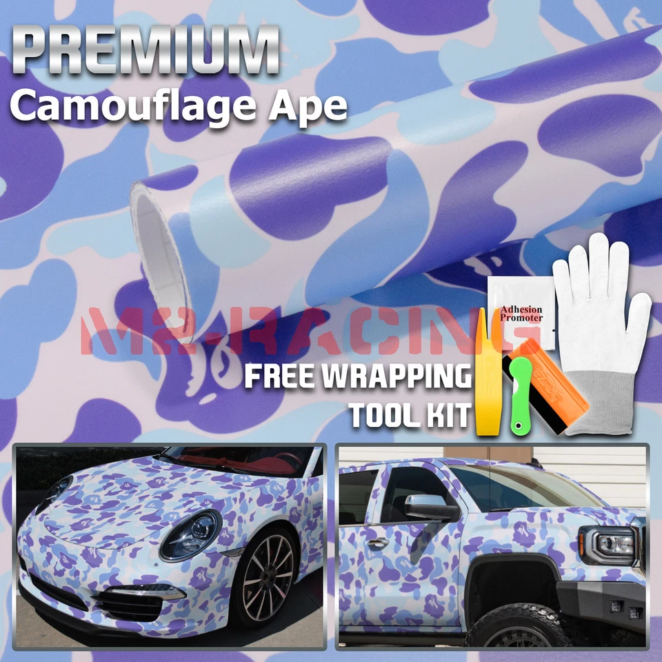 Premium Camuflaje Camuflaje Mono Azul Coche Vinilo Envoltura Adhesivo Calcomanía Hoja Película Hágalo Usted Mismo Foto 1 de 4