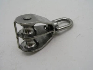 15mm Diameter Stainless Double Pulley Block - Picture 1 of 2