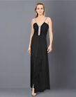 Js Boutique Bead Embellished Velvet Gown Sz 10 Black