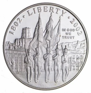 Proof 2002 West Point Army Bicentennial - US Commemorative 90% Silver Dollar - Picture 1 of 2