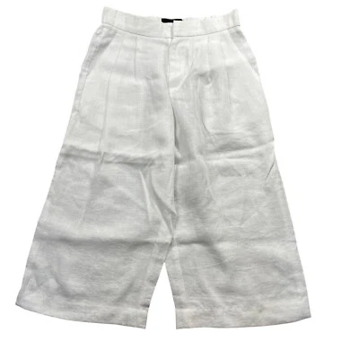 Karen Kane XS White NEW w/ Tags Culottes Pleated Sparkly Viscose Blend - Image 1 of 4