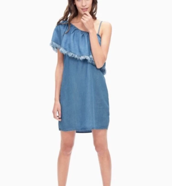 Splendid One-Shoulder Shift Dress M