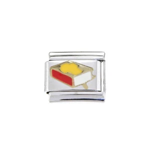Bible gold coloured Italian Charm - fits 9mm classic Italian charm bracelets - Picture 1 of 1