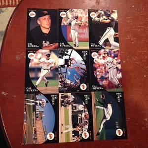 CAL RIPKEN JR 1994 SCORE BURGER KING BASEBALL CARD SET (9 cards) ORIOLES O's