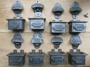 Cast Iron Rustic vintage old retro style Soda Bottle Opener Bottle Cap Catcher  - Picture 1 of 25