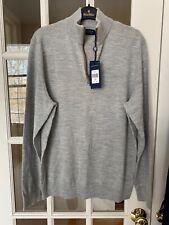 Polo Ralph Lauren Men's Extra Fine Merino Wool 1/4-zip Sweater Gray XL