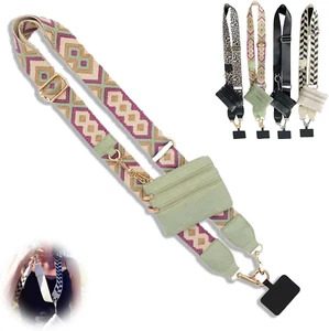 Clip and Go Sangle pour Téléphone avec Portefeuille Bandoulière, Sangle de Téléphone avec Pochette Zippée - Photo 1 sur 12