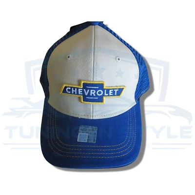 Gorra de béisbol retro Chevy con emblema bordado con logotipo azul con licencia oficial Foto 1 de 4