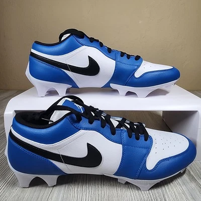 Nike Air Jordan 1 Low TD Football Cleat Blue/White Men Size 15 New FJ6245-104 - Image 1 of 4