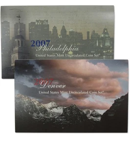 2007 Uncirculated Coin Set U.S Mint Government Packaging OGP COA - Picture 1 of 5