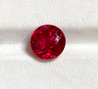 Natural 9.25 Ct Mozambique Red Ruby Certified Round Cut Loose Gemstone - Image 1 of 4