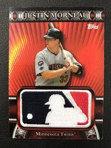 2010 Topps #LM-95 Justin Morneau Twins Manufactured MLB Logoman PATCH RELIC /50 - Picture 1 of 2