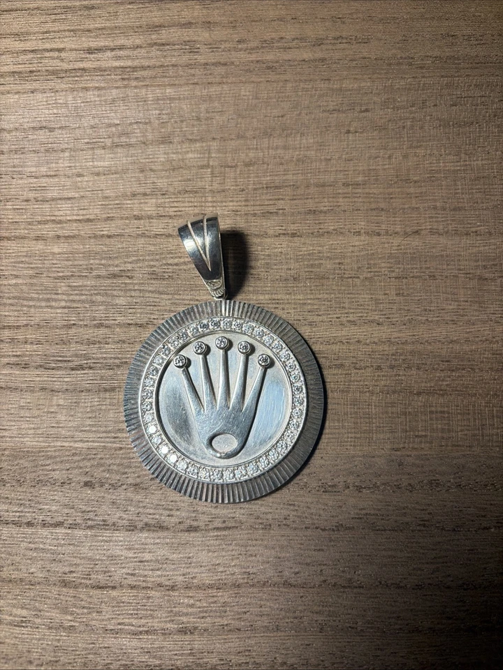 Krone Anhänger 925 Silber Groß - Bild 1 von 2