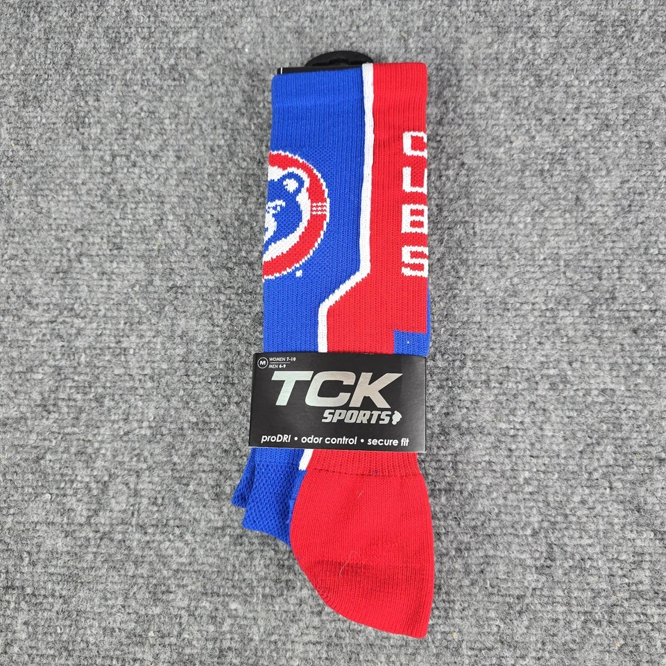 Calcetines Chicago Cubs TCK Crew Rojo Azul Blanco proDRI Control de Olores Hombres 6-9 Mujeres 7 Foto 1 de 4