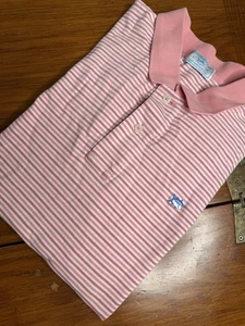 Southern Tide Skipjack Polo a righe da uomo (40) grande corallo e arancione - Foto 1 di 5