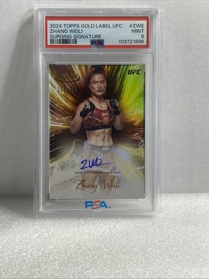 2024 Topps Gold Label UFC Zhang Weili Surging Signatures /299 PSA 9 - Image 1 of 2