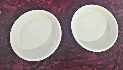 Libbey Just Baking 2 Pc Set White Ceramic Baking Dishes 4 3/4" Diameter  - Image 1 of 4