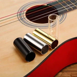 Guitare Slide 70MM Guitar Slide 304 Acier Inoxydable Métal Doré/ABS Argent - Imagen 1 de 18