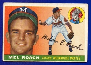 MEL ROACH braves 1955 TOPPS #117 GOOD  - Picture 1 of 2