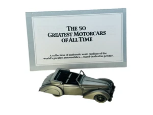 Danbury Mint Pewter Car Greatest Motorcar all time model COA Delahaye 135MS 1947 - Picture 1 of 6