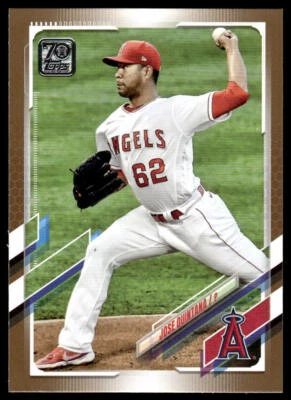 2021 Topps Update Jose Quintana #US118 Gold Parallel #'d /2021 Angels - Image 1 of 2