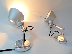 2 Original Artemide Tolomeo De Lucchi - Fassina Designer Wand Leseleuchte Silber - Bild 1 von 13