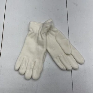 Old Navy White Go Warm Micro Fleece Gloves Unisex Kids L/XL - Picture 1 of 5