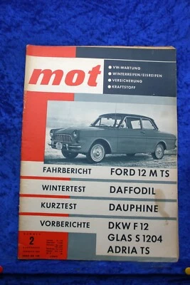 Mot 2/63 Ford 12 M Ts DAF 750 Daffodil Renault Dauphine DKW F12 Mare Adriatico - Immagine 1 di 2