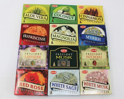 Assorted Incense Cones, Best Seller Set #1 Mixed Lot 120 Cones HEM BRAND - Image 1 of 4