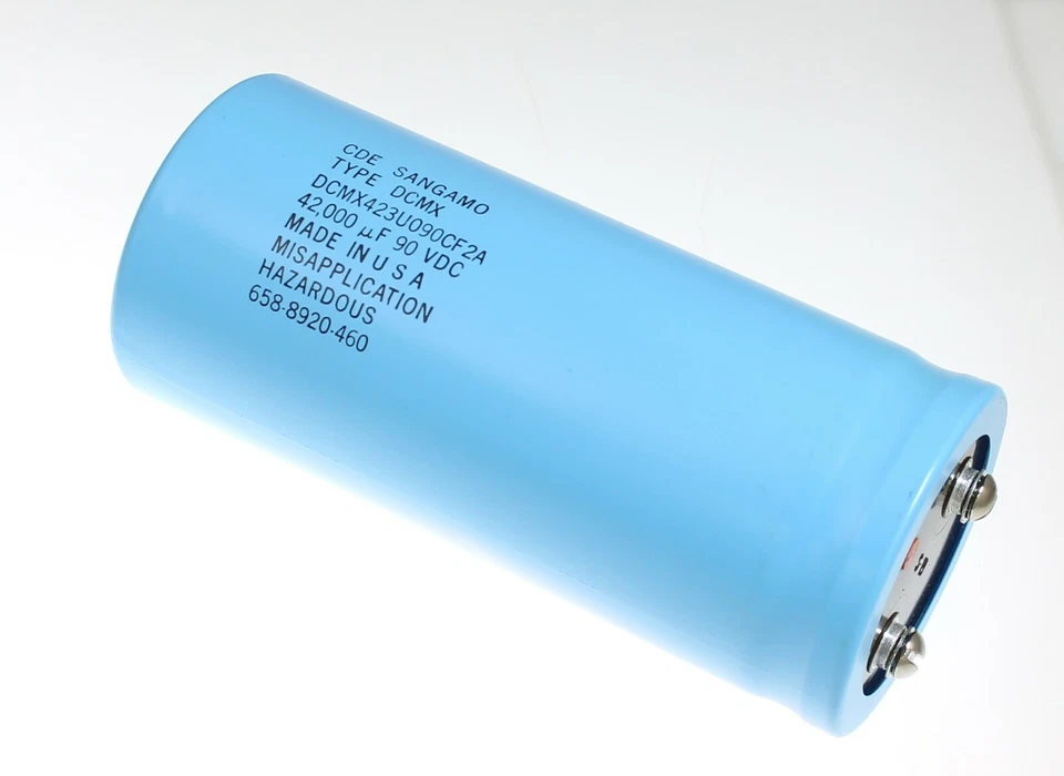 Condensador electrolítico de lata grande 42000uF 90V 42000mfd 90 voltios DC 42.000 uF Foto 1 de 1