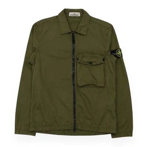 Stone Island Garment Dyed Pocket Overshirt Size Small Khaki Green - Bild 1 von 4