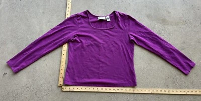 Vintage Real Comfort by Chadwick’s Plum Purple Long-sleeve Tunic Top Size M - Image 1 of 4