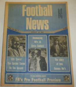 Football News Magazine Al Davis Contest Van Gordon Sauter August 1981 122414R - Picture 1 of 1