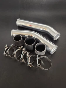 Weapon-R Polished 2.5" Upper Intercooler Pipes UICP 08-15 Lancer EVO X Turbo - Picture 1 of 1
