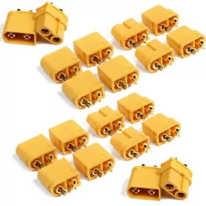 10 pairs AMASS XT60U XT60 Upgrade Plug Connector With 3.5mm Gold Plated 30A RC - Picture 1 of 4