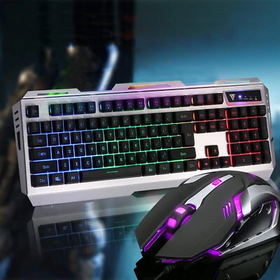 Gaming Keyboard, RGB Backlit Gaming Keyboard, Programmable Backlit Gaming Mouse - image 1 of 4