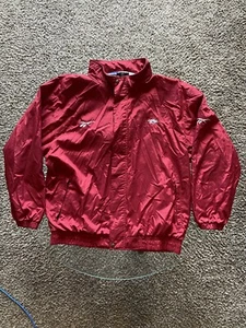 Vintage Arkansas Razorback University Reebok Mesh Lined Wind Breaker - Picture 1 of 8