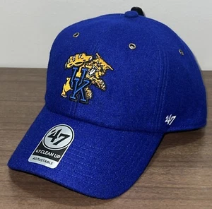 Kentucky Wildcats ‘47 Brand Wool Clean Up Strapback Adjustable Retro Hat Cap NEW - Picture 1 of 7