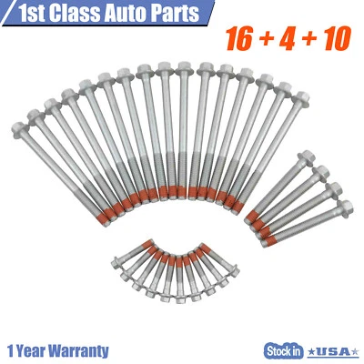 Cylinder Head Bolts Full Set Fits for Chevy SSR GMC Sierra Buick Rainier ES72173 - Image 1 of 4