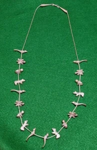 Vintage Native American Sterling Silver 925 Fetish Animal Necklace Signed  - Picture 1 of 16
